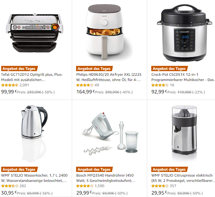 厨房小电器 Tefal, Philips, WMF, Severin等